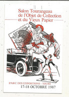 Cp, Bourses & Salons De Collections, SALON TOURANGEAU DE L'OBJET DE COLLECTION ET DU VIEUX PAPIERS, 1987, TOURS - Collector Fairs & Bourses