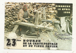 Cp, Bourses & Salons De Collections, 23 éme Bourse De La Carte Postale Et Du Vieux Papier, MONTPELLIER JUVIGNAC, 1988 - Beursen Voor Verzamellars