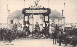 CPA - MILITARIAT - MAILLY - Monument Aux Morts Inauguré - Animé - Monuments Aux Morts