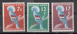 Nederland Nieuw-Guinea 1959 Mi Nr 54 - 56, Vogel, Bird, Kroonduif, Crown Pigeon,   Postfris Met Plakker - Niederländisch-Neuguinea