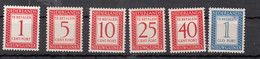 Nederland Nieuw-Guinea 1957 Mi Nr P 1 - P 6, Portzegels , Postfris Met Plakker - Nueva Guinea Holandesa