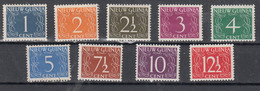 Nederland Nieuw-Guinea 1950 Mi Nr 1 - 9,cijfer Postzegels , Postfris Met Plakker - Netherlands New Guinea