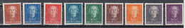 Nederland Nieuw-Guinea 1950 Mi Nr 10 - 18 , Koningin Juliana, Postfris Met Plakker - Nuova Guinea Olandese