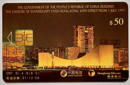 Hongkong $50 " China Resumes Over Hongkong July 1, 1997 " - Hong Kong