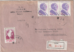 Turquie Lettre Recommandée TERME 16/3/1966 Pour Goussainville France - Storia Postale