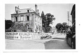 Photo Grand Prix TOURS 1923 Bocchi Sur MATHIS,  Publicité DUNLOP, Spidoline   Scannes Et  Voir Description - Auto's