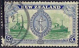 NEW ZEALAND 1946 QEII 5d Green & Ultramarine SG673 FU - Gebruikt