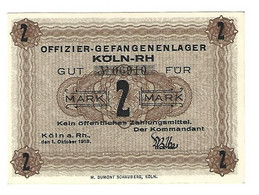 *germany Offizier Gefangenen Lager  Koln A. Rh.  2 Mark  05.06 - Andere & Zonder Classificatie