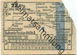 Deutschland - Potsdam - Stadtwerke Potsdam - Abt. Verkehrsbetriebe - Fahrschein 25Rpf. 5-6 Teilstrecken - Rückseitig Wer - Europe