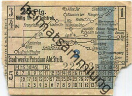 Deutschland - Potsdam - Stadtwerke Potsdam - Abt. Verkehrsbetriebe - Fahrschein 25Rpf. 5-6 Teilstrecken - Rückseitig Wer - Europe