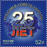 2021 2986 Russia The 25th Anniversary Of Russia's Accession To The Council Of Europe MNH - Ungebraucht