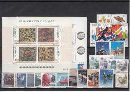 Norway 1993 - Full Year MNH ** - Années Complètes