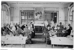 Couilly Pont Aux Dames Seine Et Marne  Intérieur Restaurant Artistes Dramatiques 1910 état Superbe - Ristoranti