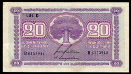 20 Markkaa Finland  Suomi  1939 - 1945  Circulation - Finland