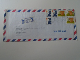 ZA398.5 ISRAEL  Registered   Airmail Cover -  Cancel Ca 1991  HAIFA Sent To Hungary - Covers & Documents