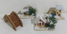 I110385 Presepe - Lotto 5 Casette In Sughero / Legno / Cartone - Christmas Cribs
