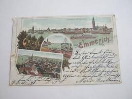 EMMERICH ,   Schöne Karte  Um 1898 , Randkerben - Emmerich