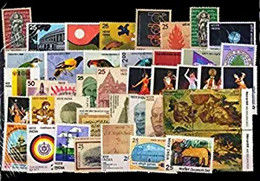 India 1975 Complete Year Pack / Set / Collection Total 43 Stamps (No Missing) MNH As Per Scan - Full Years