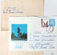 №57 Traveled Envelope 'G. Dimitrov' And Letter Cyrillic Manuscript Bulgaria 1980 - Local Mail - Covers & Documents