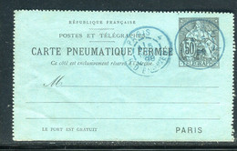 Pneumatique (carte Lettre ) De Paris En 1898, écrite à L 'intérieur  - D 203 - Neumáticos