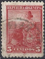 Argentina 1899 - Mi 104C - YT 115a ( Allegory, Liberty Seated ) Perf. 12¼ - Usados