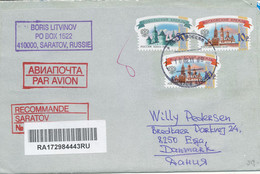 Russia Registered Cover Sent To Denmark 11-2-2010 Topic Stamps - Lettres & Documents