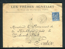 Enveloppe Commerciale Illustrée De Paris Pour Pontoise En 1881 - D 231 - 1877-1920: Semi Modern Period