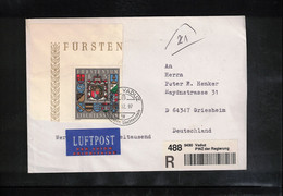 Liechtenstein1997 Interesting Airmail Registered Letter - Briefe U. Dokumente