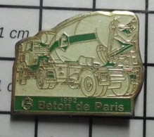 812A Pin's Pins / Beau Et Rare / TRANSPORTS / CAMION BETONNIERE BETON DE PARIS - Transports