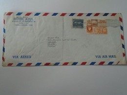 ZA399.15    CUBA   Airmail Cover -  Cancel 1955  Hotel AZUL,  Habana  Livia Ronay    Sent To Hungary - Cartas & Documentos