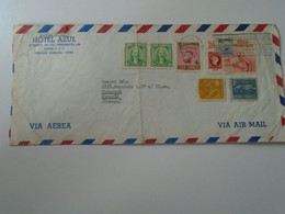 ZA399.18   CUBA   Airmail Cover -  Cancel 1955  Hotel AZUL,  Habana  Livia Ronay    Sent To Hungary - Covers & Documents