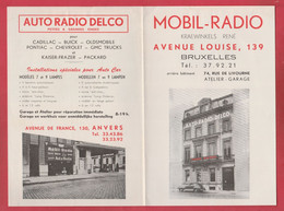 Publicité Automobile / Années 50 - Mobil Radio - Radio Delco / Bruxelles - Service Radio-Technique De Général Motors - Cars