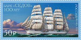 2021 0727 Russia The 100th Anniversary Of The Steel Barque STS Sedov MNH - Ungebraucht
