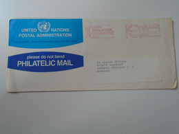 ZA399.26    United Nations - 1982 -  Cover   - Philatelic Mail   -ema Red Meter    Sent To Hungary - Lettres & Documents