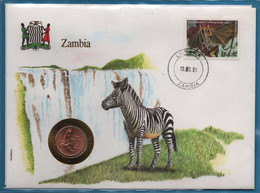 NUMISBRIEF ZAMBIA 2 NGWEE 1983 KM# 10a Eagle ZEBRE - Sambia