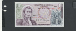 COLOMBIE - Billet 10 Pesos 1980 NEUF/UNC Pick-407 - Colombie