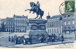 NAPOLÉON - ROUEN - STATUE EQUESTRE DE NAPOLEONE BONAPARTE - CARTOLINA FP SPEDITA NEL 1923 - Histoire