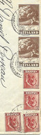 ISLANDE LETTRE POUR ISSY LES MOULINEAUX FRANCE - AFFRANCHISSEMENTS POISSONS ( 4 ) , VOLCAN HEKLA (2 )  - VOIR LE SCANNER - Storia Postale