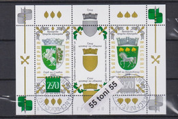 2022 Bulgarian City Heraldry  S/S-used (O)  Bulgaria/Bulgarie - Used Stamps