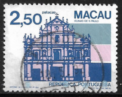 Macau Macao – 1983 Public Buildings 2,50 Pacatas Used Stamp - Oblitérés