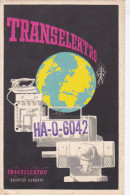 QSL Card Amateur Radio CB 18 October 1959 Budapest Hungary Magyarorszag Transelektro Central Radio Club - Amateurfunk