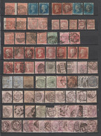 GB - BEL ENSEMBLE 2 PAGES TYPES VICTORIA - PLANCHAGE / VARIETES / OBLITERATION ... A ETUDIER - COTE YVERT = 3000++ EUR - Usados