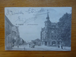 CPA Inédite Timbre Stamp écrite En 1905 - Saint Louis LUDWIG  Mülhauserstrasse Rue De Mulhouse - Saint Louis