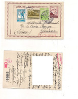 1563 Turchia Intero Postale 1944 Croce Rossa Ginevra Pow - Enteros Postales