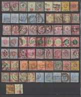 GB - BEL ENSEMBLE TYPE EDOUARD VII - VARIETES / OBLITERATION / PERFORES ... A ETUDIER - COTE YVERT = 1600++ EUR - Used Stamps