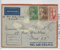 PAA - 14/9 06 1939 - Pointe à Pitre-Paris -  Premier Courrier Pour L'Europe Par L'Amérique Du Nord - 200 Plis Transporté - Aéreo