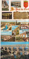 Lot De 8 Cartes Postales Sur LE PONT Du GARD, Vues Diverses, Voir Les Scans - Remoulins