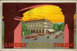 TORINO - GRAND HOTEL LIGURE - CAFE / RESTAURANT / BAR - SPEDITA 1942 - RARA EDIZIONE (13739) - Cafes, Hotels & Restaurants