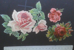 ► LOT Belles Roses-  Découpi Découpis époque Victorienne XIXe "Victorian Die-cuts" - Fleurs