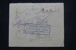 GRAND LIBAN - Enveloppe En Recommandé De Tripoli Pour L'Allemagne En 1927, Affranchissement Au Verso - L 136114 - Lettres & Documents